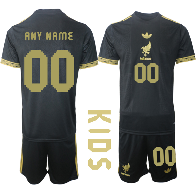 Youth 2025-2026 National Team Season Mexico Black customized Soccer Jersey